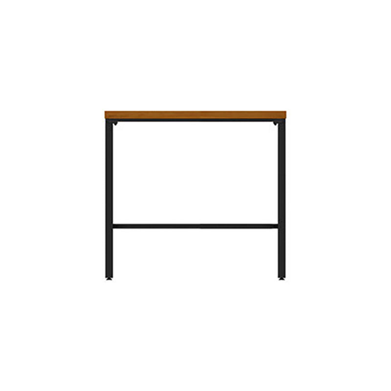 Glam Rectangle Pub Table Set 1/2/3/7 Pieces Pine Wood Top Bar Table with Metal Stools