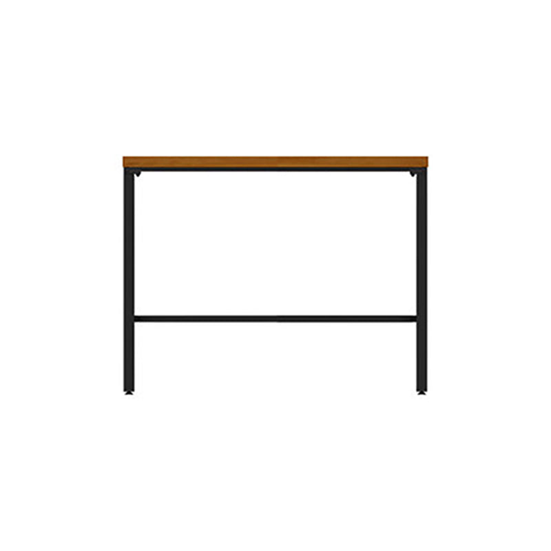 Glam Rectangle Pub Table Set 1/2/3/7 Pieces Pine Wood Top Bar Table with Metal Stools