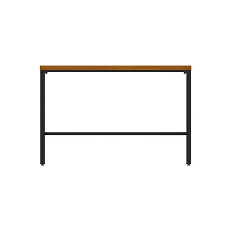 Glam Rectangle Pub Table Set 1/2/3/7 Pieces Pine Wood Top Bar Table with Metal Stools