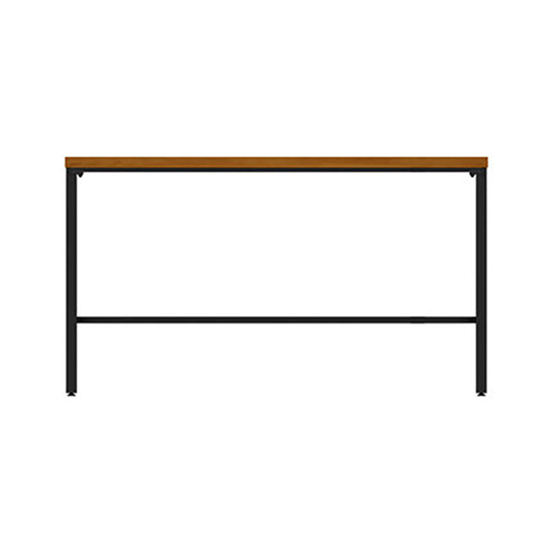 Glam Rectangle Pub Table Set 1/2/3/7 Pieces Pine Wood Top Bar Table with Metal Stools