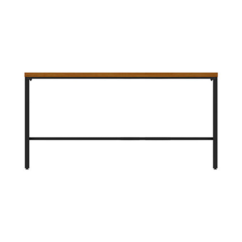 Glam Rectangle Pub Table Set 1/2/3/7 Pieces Pine Wood Top Bar Table with Metal Stools