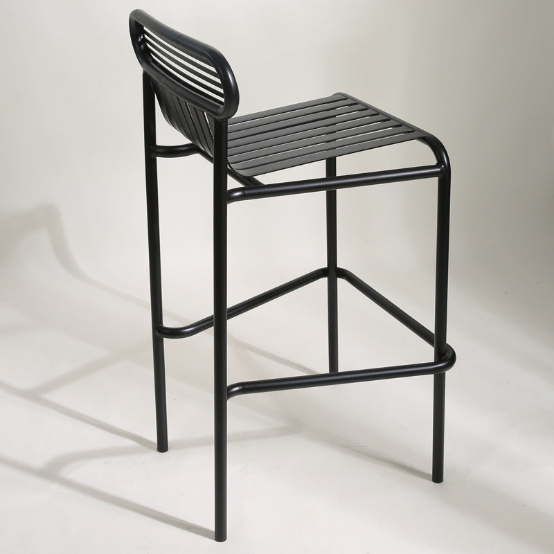 Square Industrial Bar Table Set 1/2 Pieces Counter Table with Iron High Stools