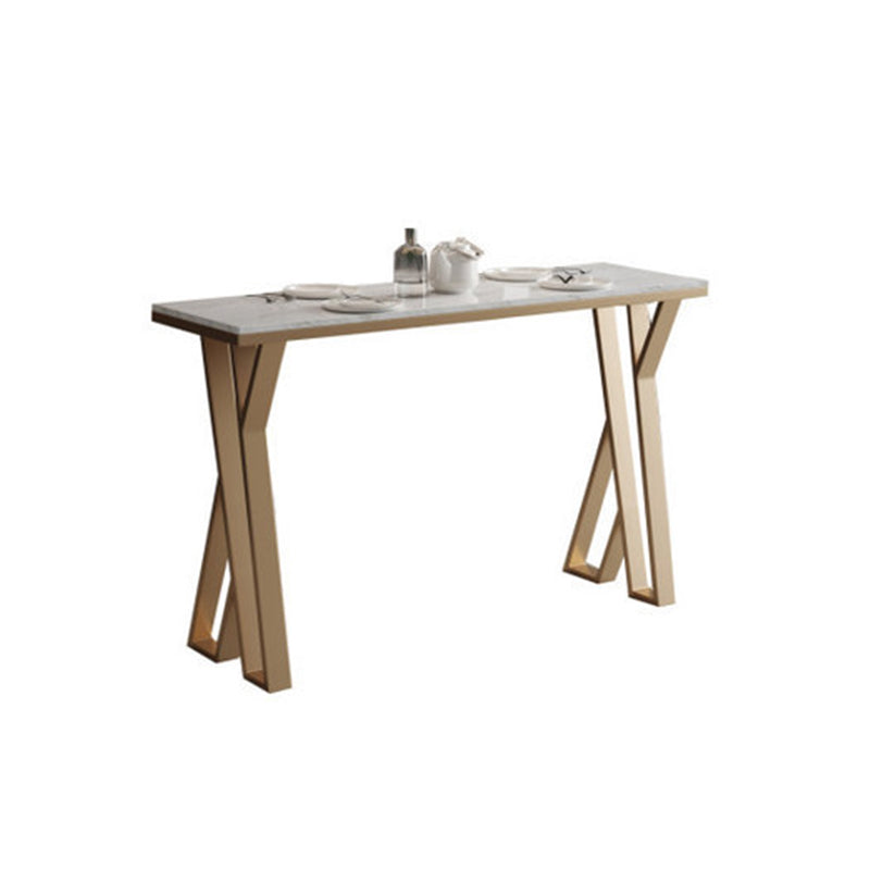 Luxurious Rectangular Pub Table Set 1/2/5 Pieces Sintered Stone Top Bistro Table Set