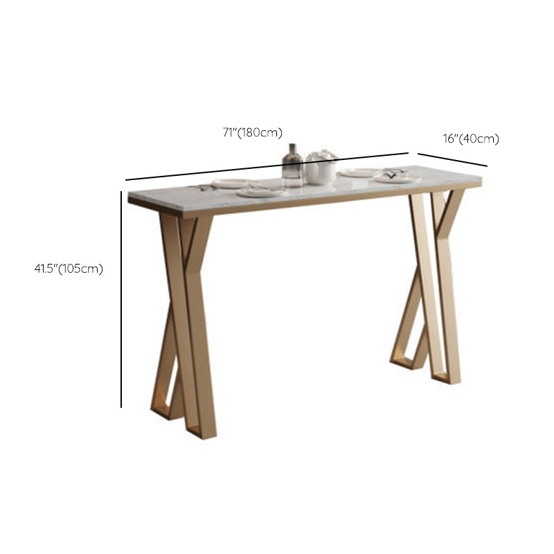 Luxurious Rectangular Pub Table Set 1/2/5 Pieces Sintered Stone Top Bistro Table Set