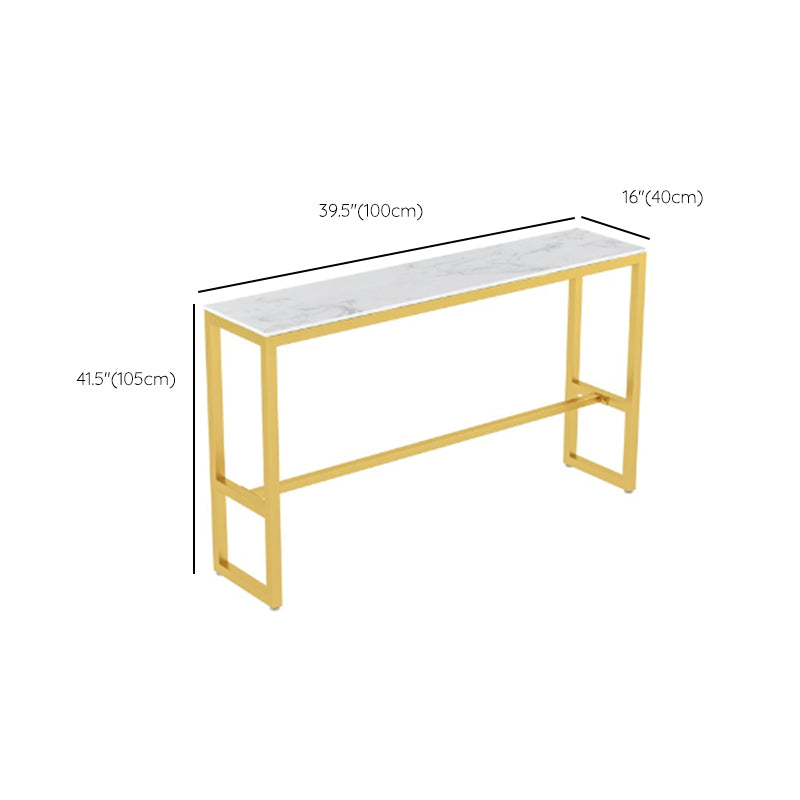 Glam Faux Marble Bar Set 1/2/4 Pieces Rectangle Counter Table Set for Indoor