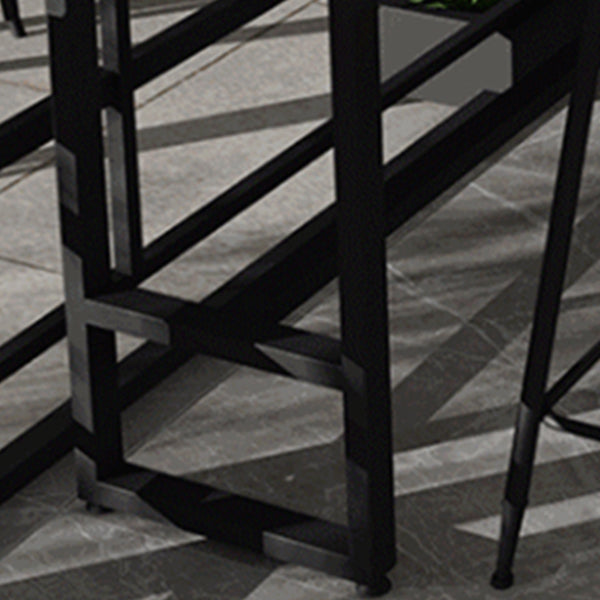 Modern 1/2/5 Pieces Metal Bar Table Set Rectangle Bar Table with High Stools