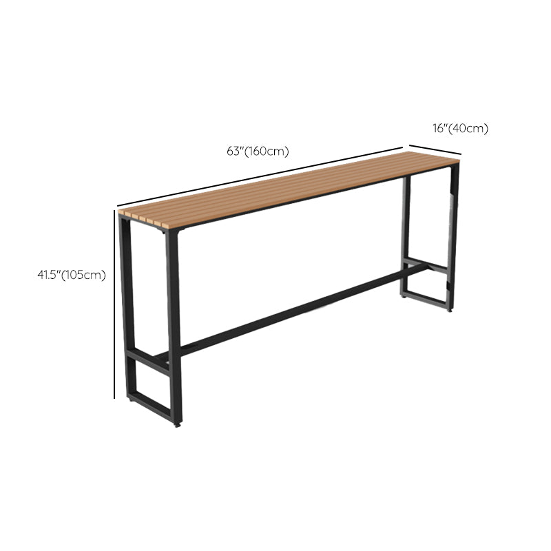Modern 1/2/5 Pieces Metal Bar Table Set Rectangle Bar Table with High Stools