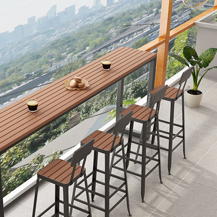 Modern Reclaimed Wood Bar Table Set 1/2/5 Pieces Counter Table for Dining Room