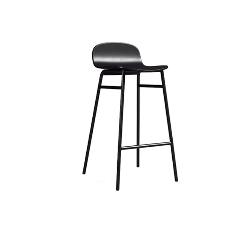 Contemporary Free Form Pub Set 1/3/4 Pieces Solid Wood Bar Table with Metal Stools