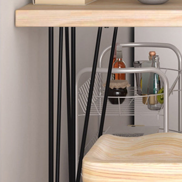 Modern Bar Table Set 1/2/5 Pieces Wooden Bar Table with High Wood Stools