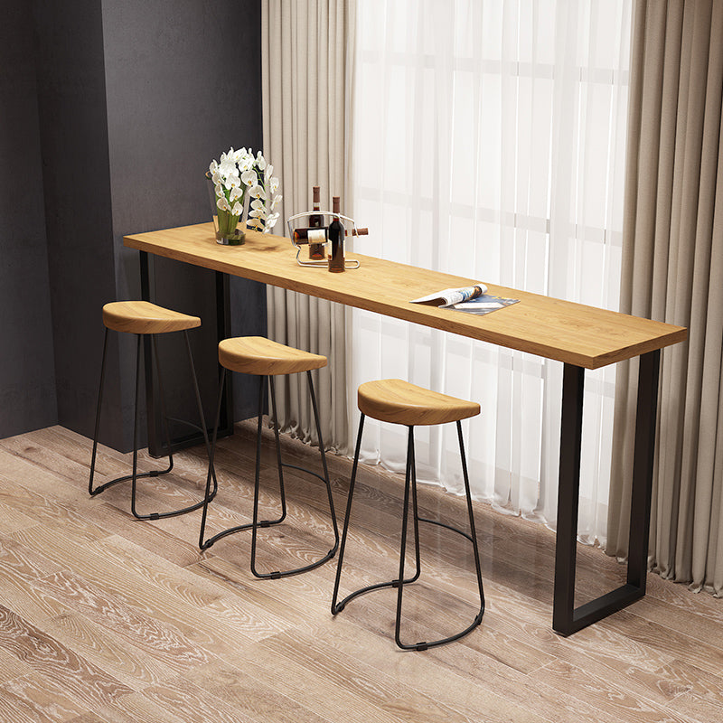 Industrial Style Bar Table Set 1/4/7 Pieces Rectangle Solid Wood Counter Table Set