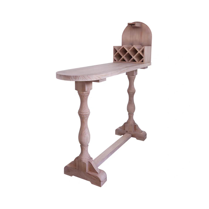 Wooden Counter Table with Stools 1/2/3 Pieces Modern Irregular Shape Pub Table Set