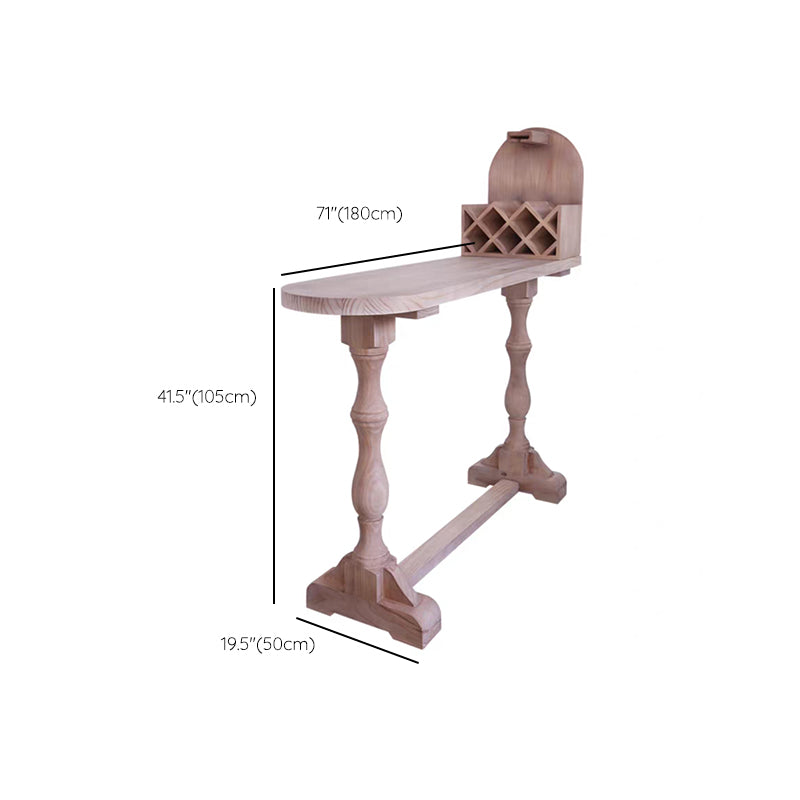 Wooden Counter Table with Stools 1/2/3 Pieces Modern Irregular Shape Pub Table Set