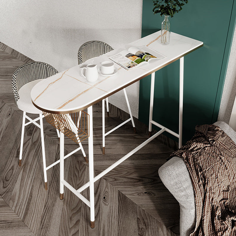 1/2/3 Pieces Irregular Shape Pub Table Set Modern Sintered Stone Top Bistro Table Set