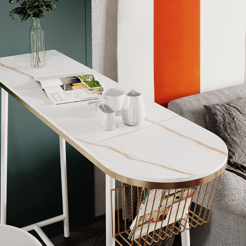 1/2/3 Pieces Irregular Shape Pub Table Set Modern Sintered Stone Top Bistro Table Set