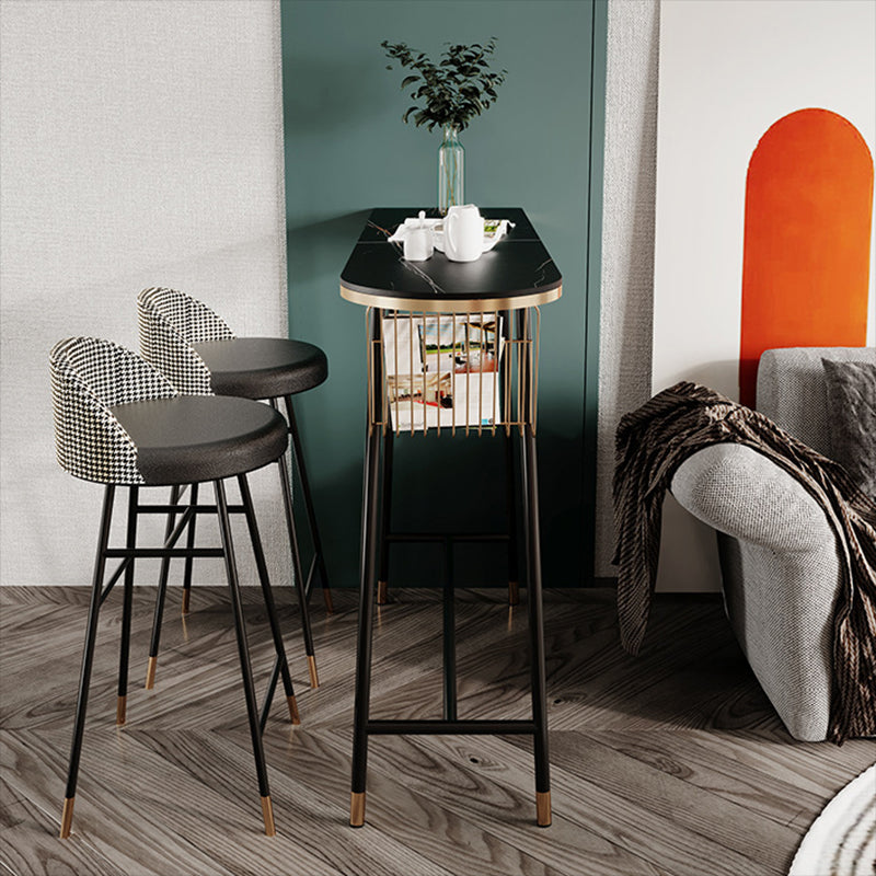 1/2/3 Pieces Irregular Shape Pub Table Set Modern Sintered Stone Top Bistro Table Set