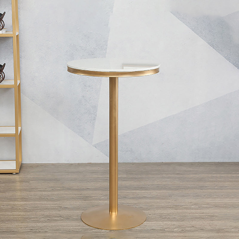 Fixed Counter Set Industrial 1/2/3 Pieces Faux Marble Bar Table Set for Home Use