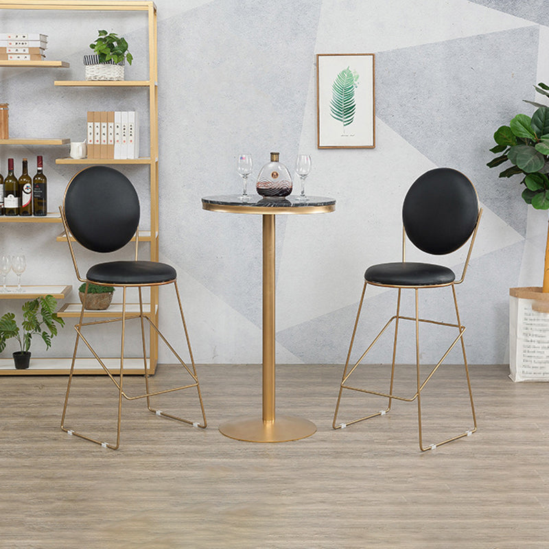 Fixed Counter Set Industrial 1/2/3 Pieces Faux Marble Bar Table Set for Home Use