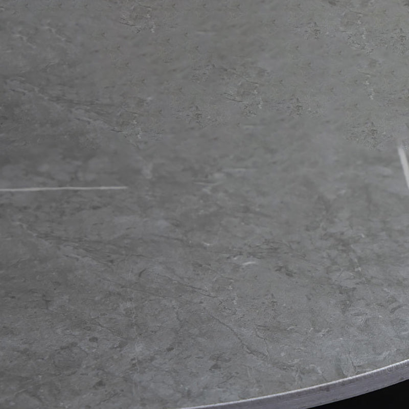 1/2/3 Pieces Industrial Iron Bar Table Set Round Bistro Set with Grey Stone Top