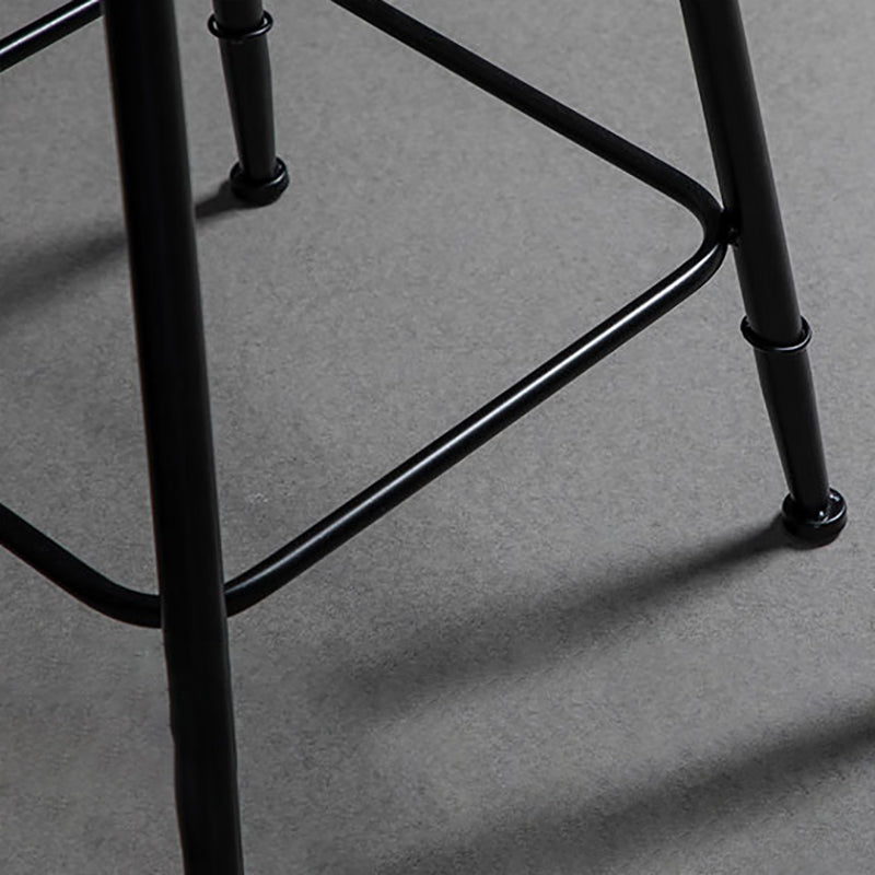 1/2/3 Pieces Industrial Iron Bar Table Set Round Bistro Set with Grey Stone Top