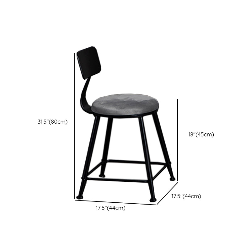 1/2/3 Pieces Industrial Iron Bar Table Set Round Bistro Set with Grey Stone Top