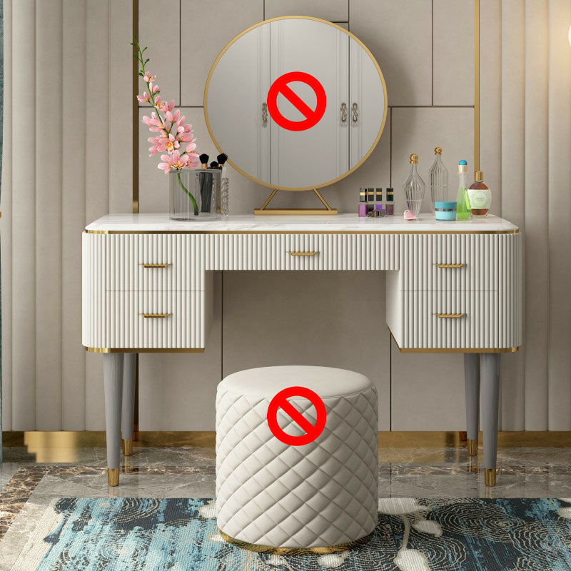 Contemporary Makeup Vanity Set 5-Drawers Vanity Dressing Table Set