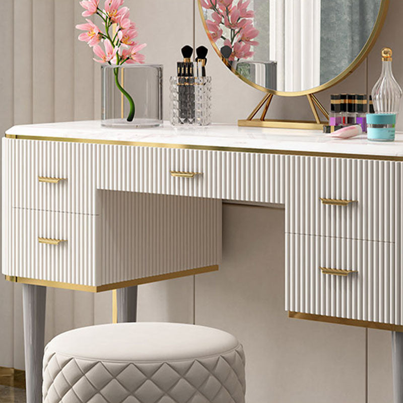 Contemporary Makeup Vanity Set 5-Drawers Vanity Dressing Table Set
