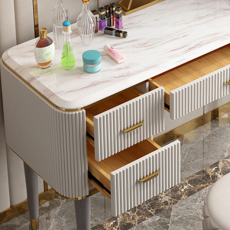 Contemporary Makeup Vanity Set 5-Drawers Vanity Dressing Table Set