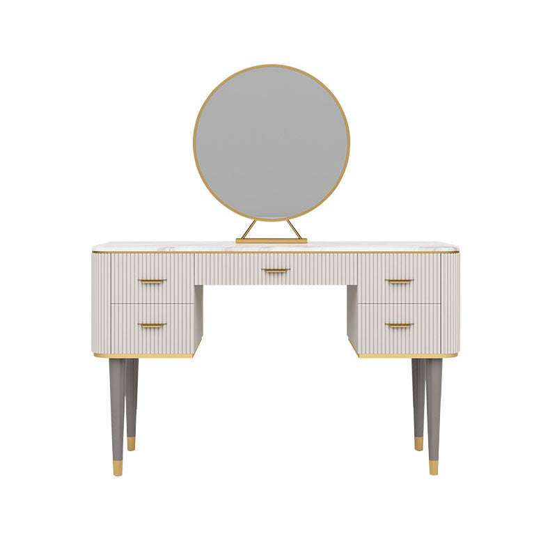 Contemporary Makeup Vanity Set 5-Drawers Vanity Dressing Table Set