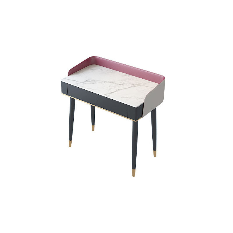 Contemporary Makeup Vanity Desk Double Drawers Vanity Dressing Table