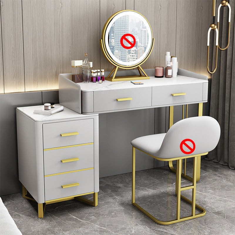 Bedroom Make-up Vanity Luxurious Stone Top Makeup Vanity Desk Table