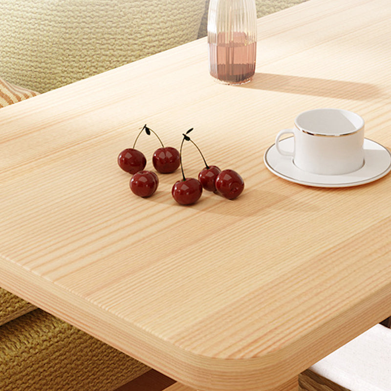 Modern Rectangular Corner Table Double Tier Wood Side End Table