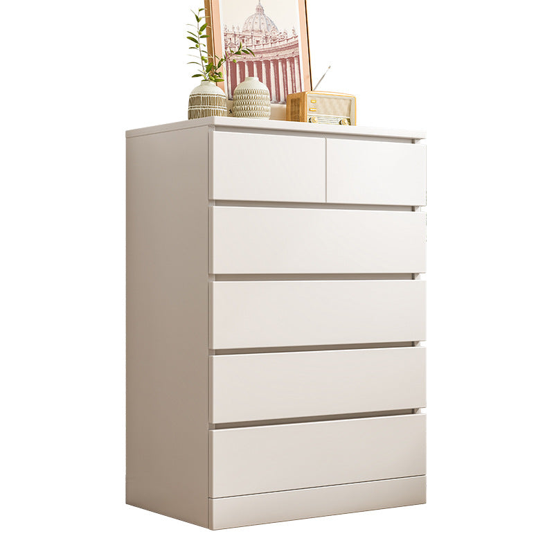 Contemporary Accent Chest with 6 Wooden Drawers Storage Chest