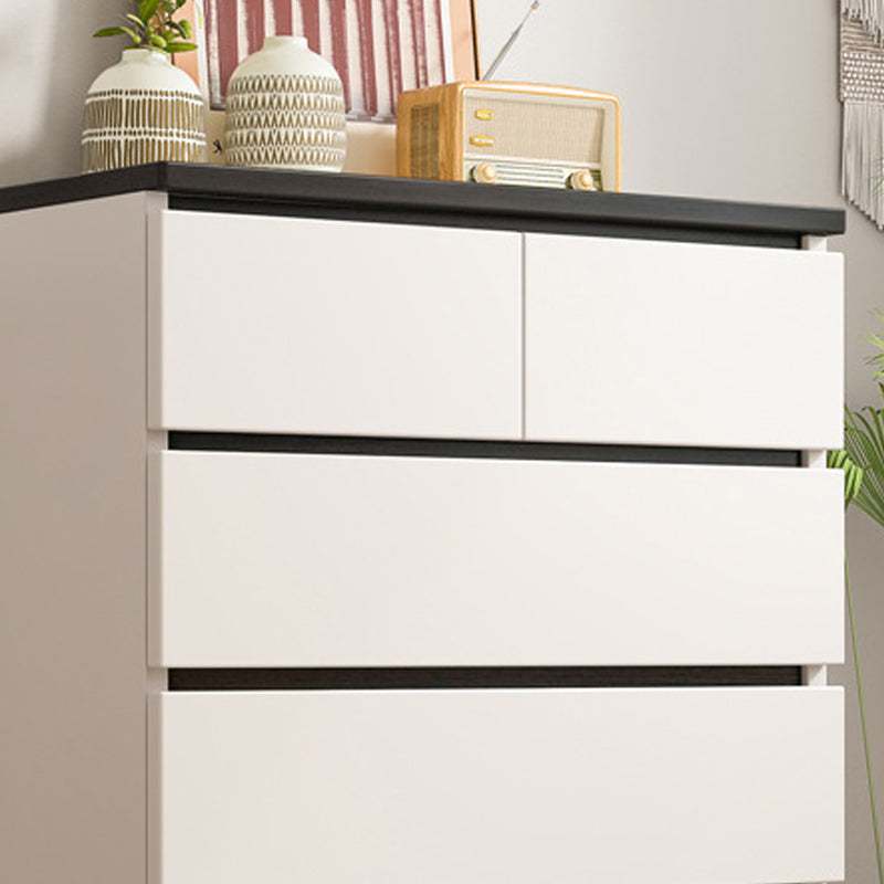 Contemporary Accent Chest with 6 Wooden Drawers Storage Chest