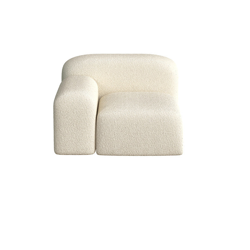 Contemporary Fabric Settee Square Tight Back Arm Sofa Standard Sofa