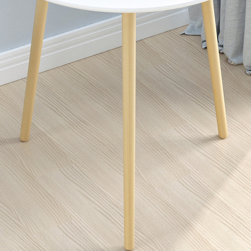 Contemporary Round Wooden Coffee Table 3 Legs Cocktail Table