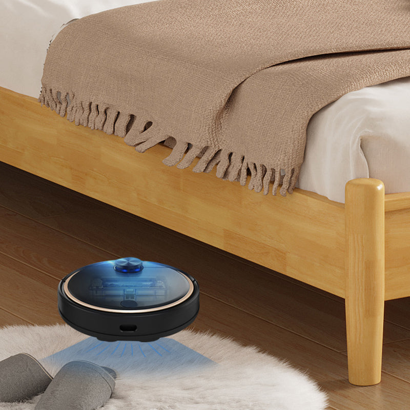 84.65 inch Wide Tropical Bed Frame Rubberwood Bed with Headboard