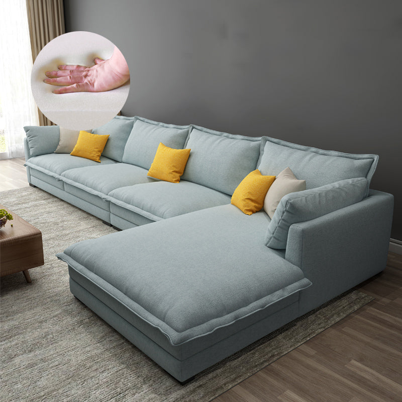 35.43 " H Cotton Blend Pillow Top Arm Sofa & Chaise for Living Room