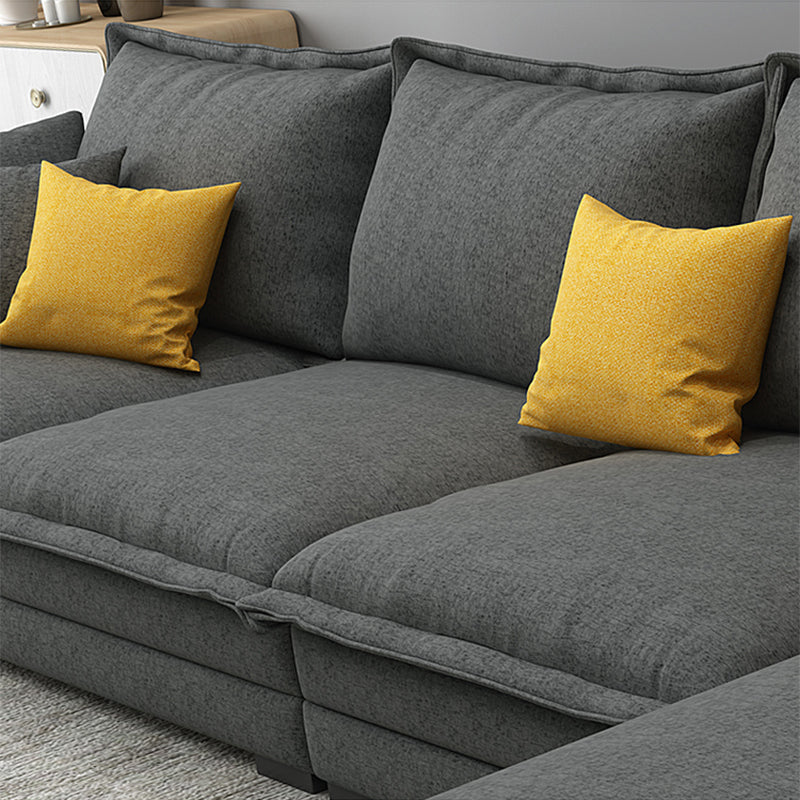 35.43 " H Cotton Blend Pillow Top Arm Sofa & Chaise for Living Room