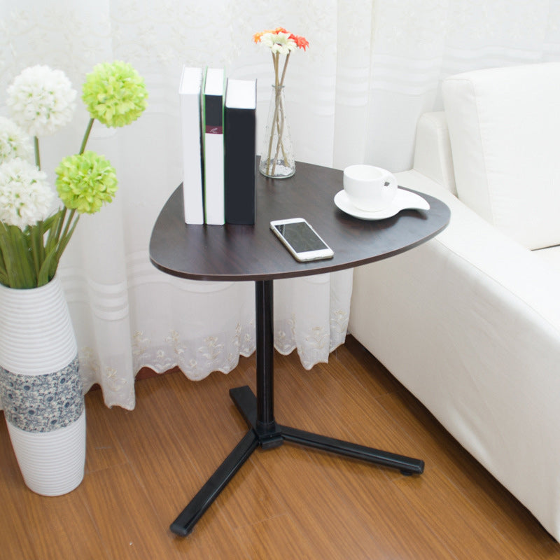Contemporary Geometric Side End Table Metal Pedestal End Table