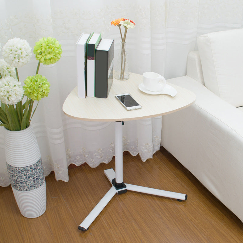 Contemporary Geometric Side End Table Metal Pedestal End Table