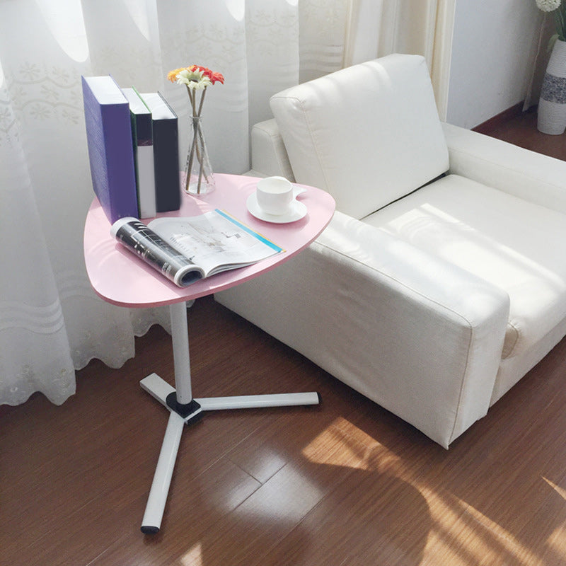 Contemporary Geometric Side End Table Metal Pedestal End Table