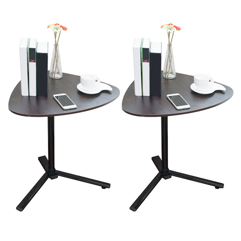 Contemporary Geometric Side End Table Metal Pedestal End Table