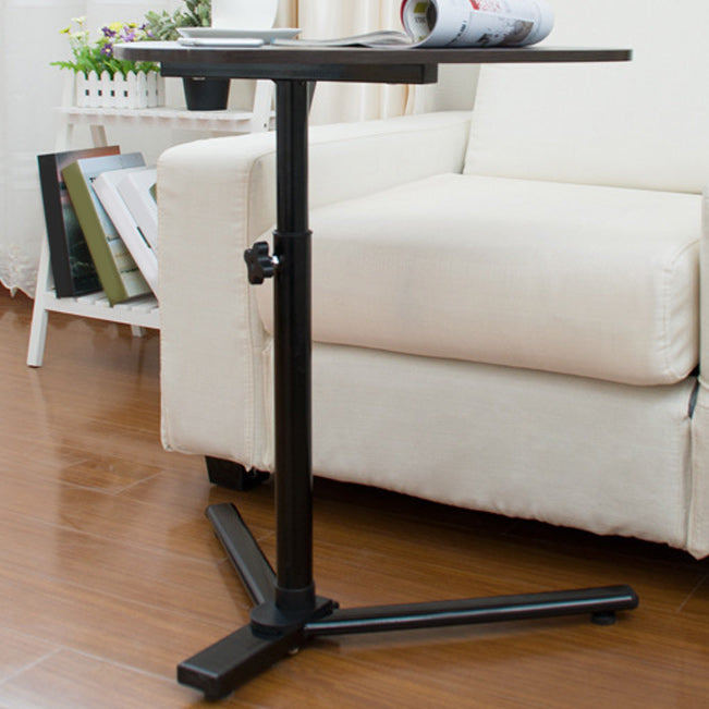 Contemporary Geometric Side End Table Metal Pedestal End Table
