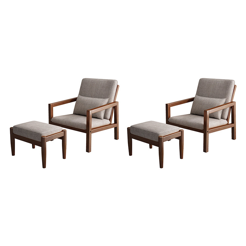 Linen Arm Chair 28.34" Wide Solid Wood Frame Chair for Bedroom
