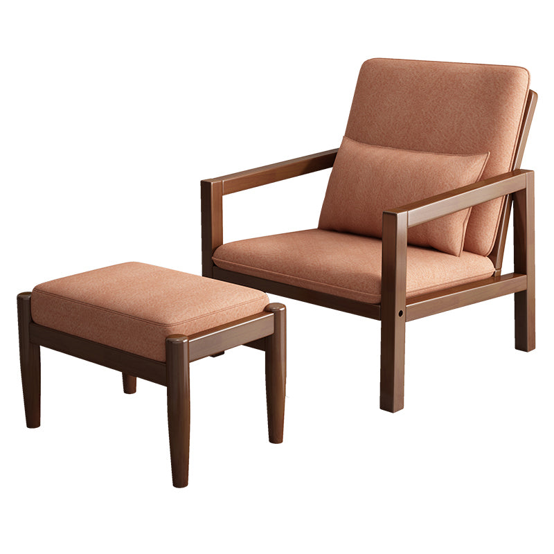 Linen Arm Chair 28.34" Wide Solid Wood Frame Chair for Bedroom