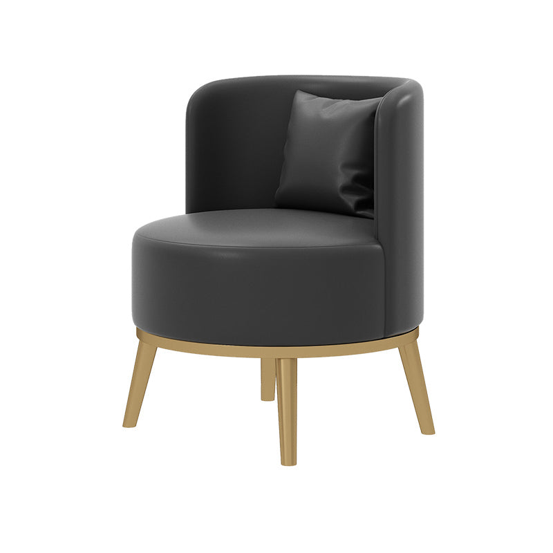 Faux Leather Armless Chair 21.65" Wide Chair with Basic Four Leg