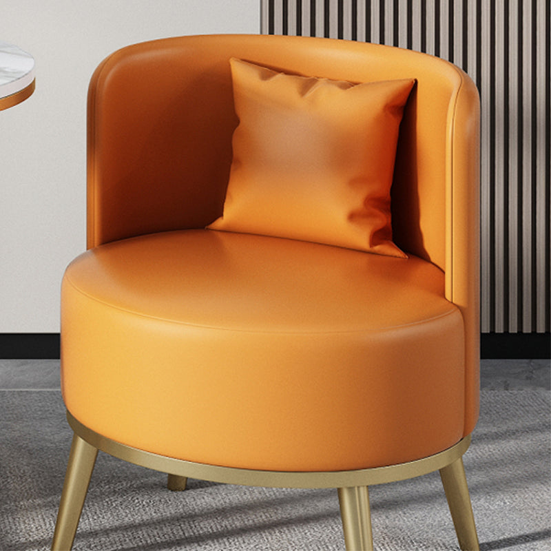 Faux Leather Armless Chair 21.65" Wide Chair with Basic Four Leg