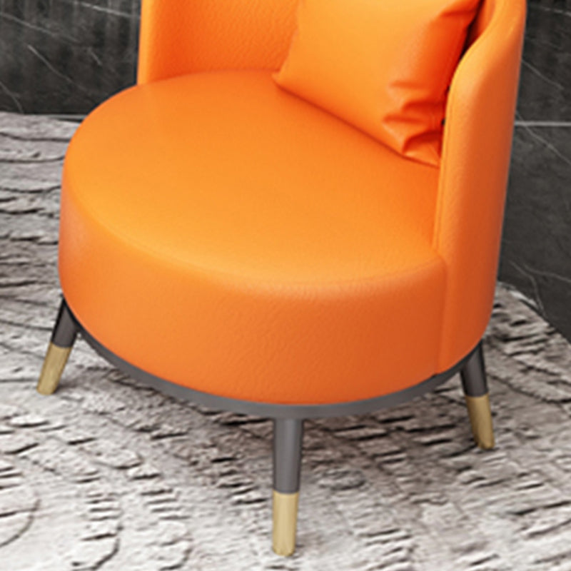Faux Leather Armless Chair 21.65" Wide Chair with Basic Four Leg