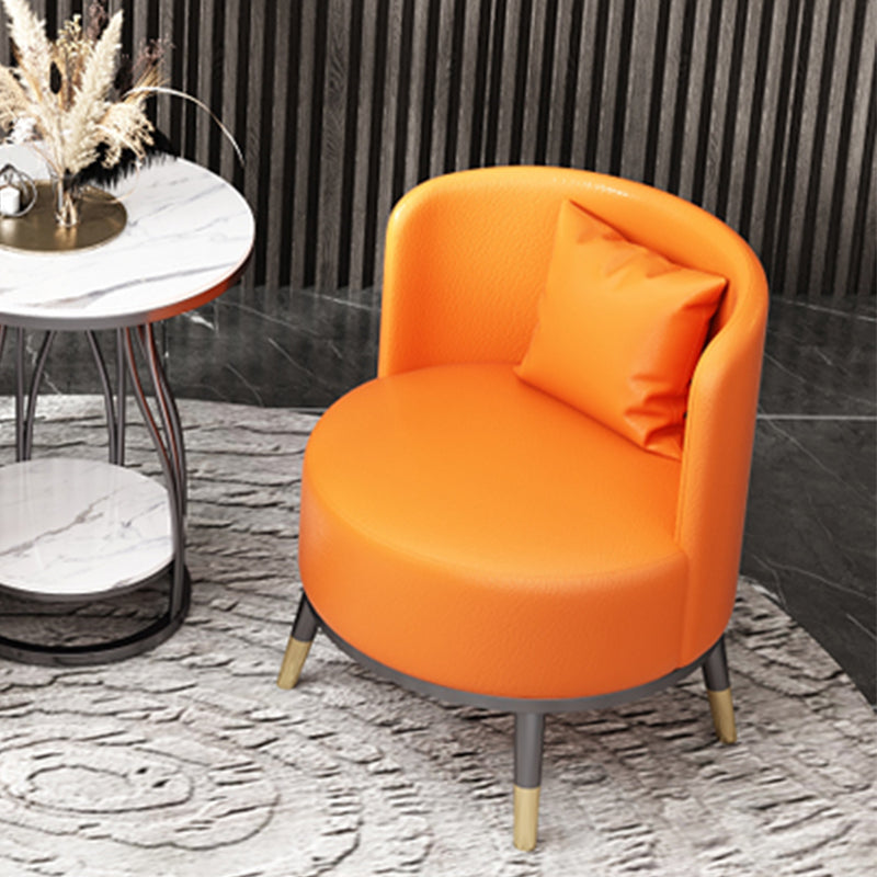 Faux Leather Armless Chair 21.65" Wide Chair with Basic Four Leg